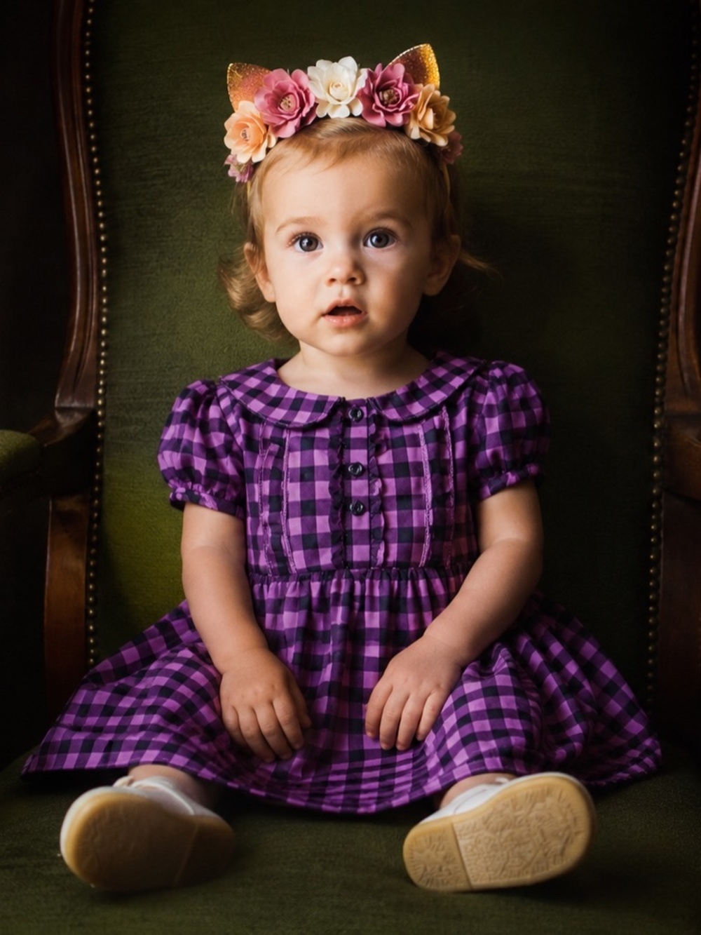 xhilaration pink and black checkered flounced dress